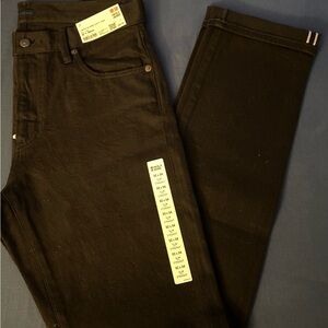 Uniqlo Black Stretch Selvedge Slim Jeans Size 32x34
